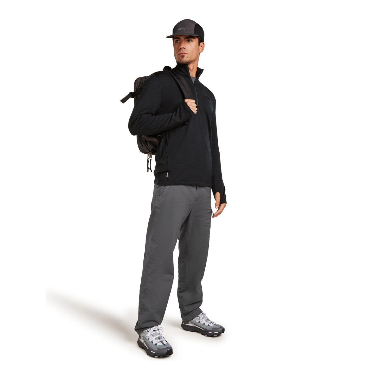 Icebreaker Men's 300 Original Long Sleeve Half Zip Fleece Black / Small-Black / Medium-Black / Large-Black / X-Large #- 53 Degrees North 