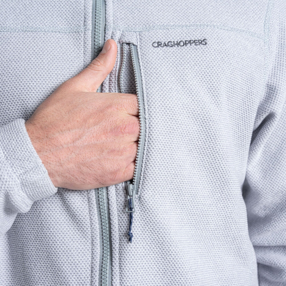 Craghoppers Men's Souther Fleece Jacket Cloud Grey / Small-Cloud Grey / Medium-Cloud Grey / Large-Cloud Grey / X-Large-Cloud Grey / XX-Large #- 53 Degrees North 