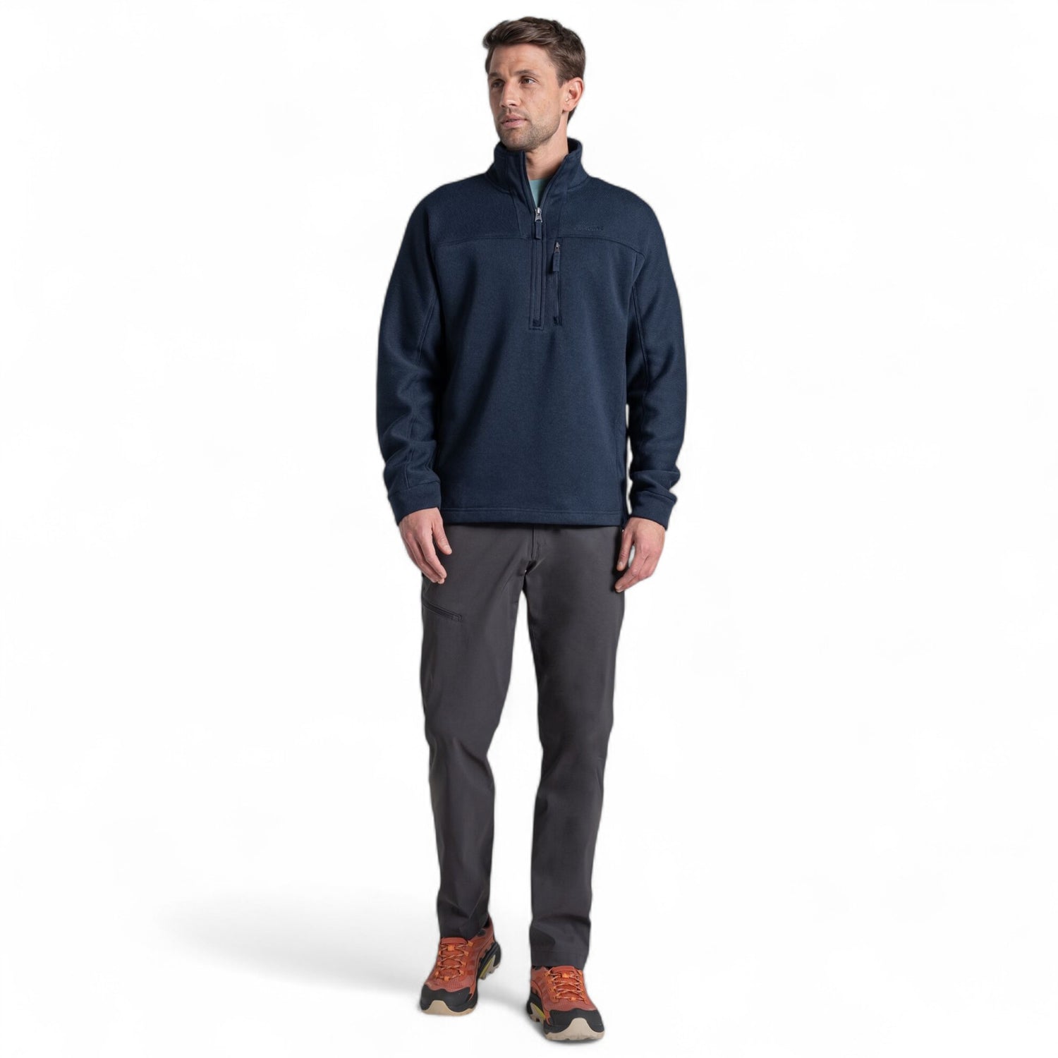 Craghoppers Men's Torney Half Zip Fleece Red Jasper / Small-Red Jasper / Medium-Red Jasper / Large-Red Jasper / X-Large-Red Jasper / XX-Large #- 53 Degrees North 