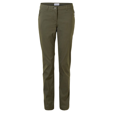 Craghoppers Women's Kiwi Pro II Trousers Mid Khaki / X-Small / Short-Mid Khaki / X-Small / Regular-Mid Khaki / Small / Short-Mid Khaki / Small / Regular-Mid Khaki / Medium / Short #- 53 Degrees North 