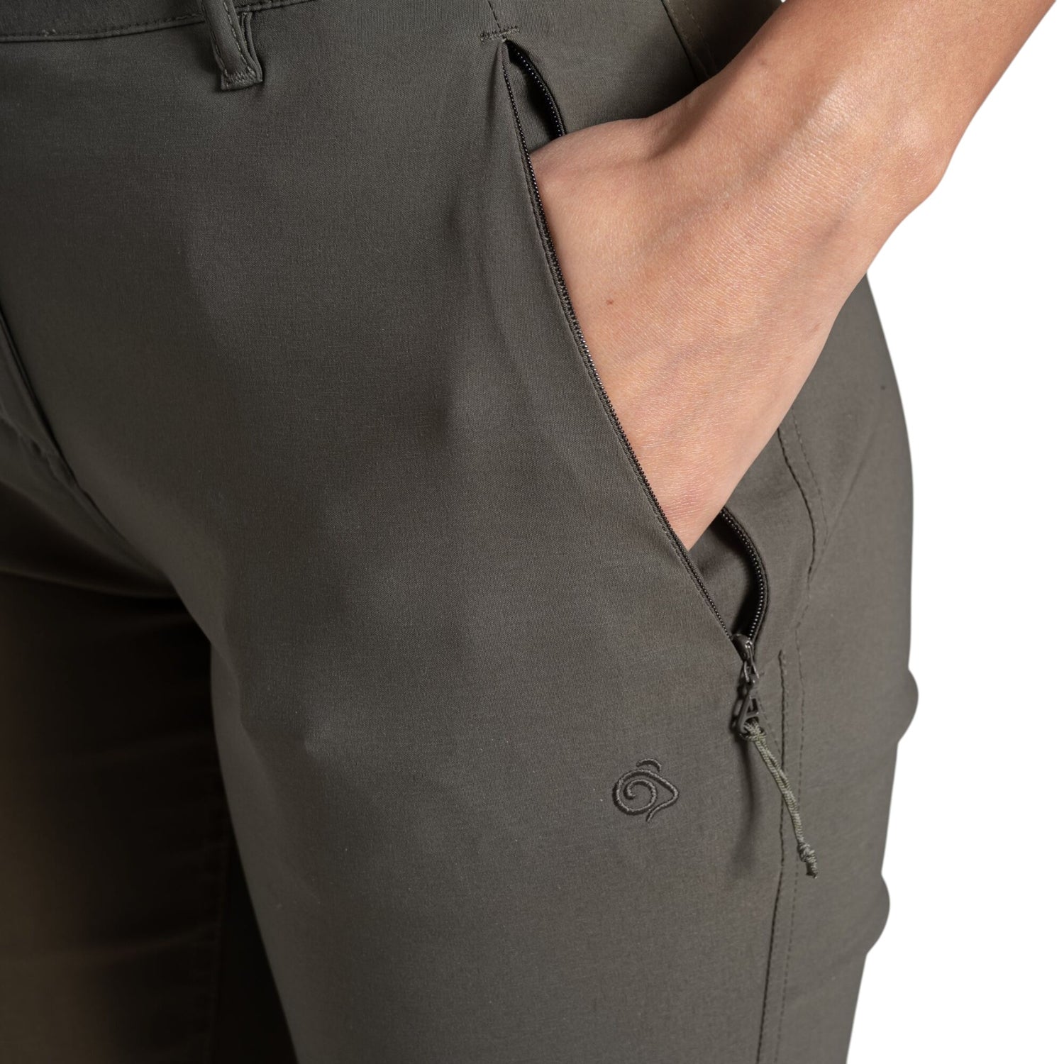 Craghoppers Women's Kiwi Pro Trousers Mid Khaki / X-Small / Short-Mid Khaki / X-Small / Regular-Mid Khaki / Small / Short-Mid Khaki / Small / Regular-Mid Khaki / Medium / Short #- 53 Degrees North 