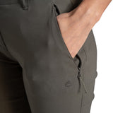 Craghoppers Women's Kiwi Pro Trousers Mid Khaki / X-Small / Short-Mid Khaki / X-Small / Regular-Mid Khaki / Small / Short-Mid Khaki / Small / Regular-Mid Khaki / Medium / Short #- 53 Degrees North 