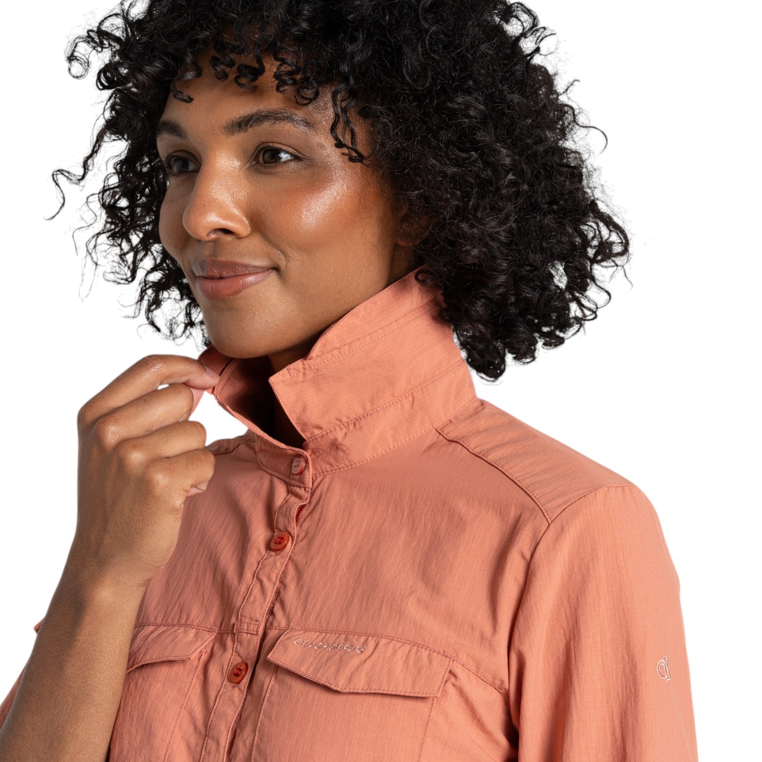Craghoppers Women's Nosilife Adventure II Long Sleeve Shirt Red Sandstone / X-Small-Red Sandstone / Small-Red Sandstone / Medium-Red Sandstone / Large-Red Sandstone / X-Large #- 53 Degrees North 