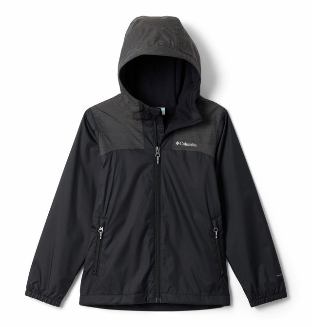 Columbia Boys' Rainy Trails Waterproof Fleece Lined Jacket Black / Age 4-5-Black / Age 6-7-Black / Age 8-9-Black / Age 10-12-Black / Age 14-16 - 53 Degrees North 