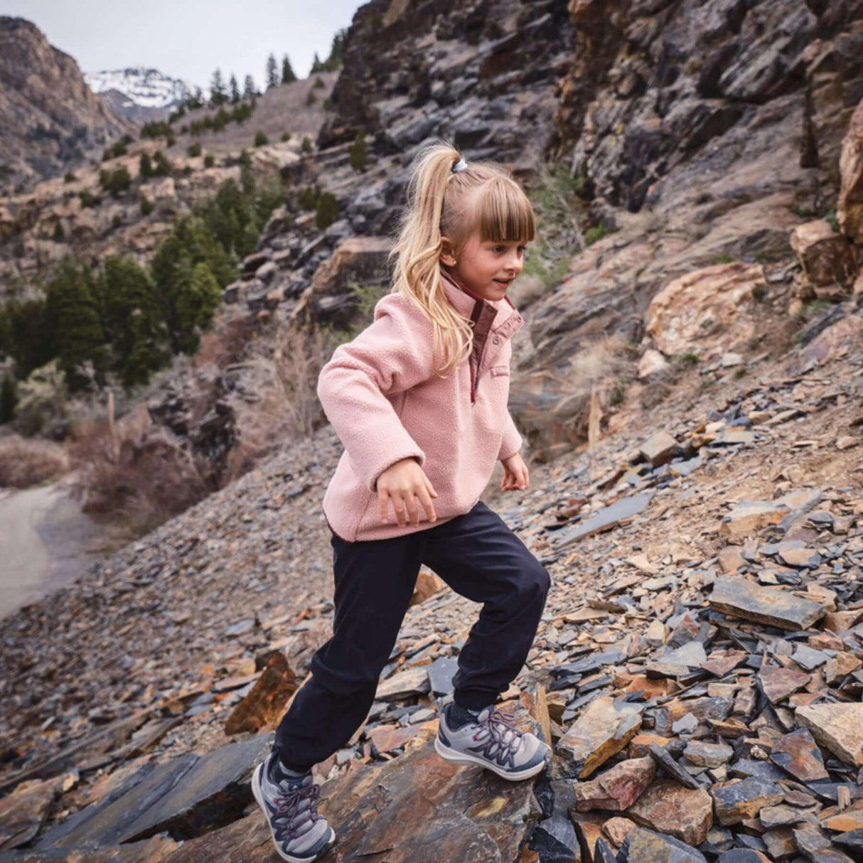 Columbia Kids' Helvetia II Half Snap Fleece Stormwatch/Lavender Pearl / Age 4-5-Stormwatch/Lavender Pearl / Age 6-7-Stormwatch/Lavender Pearl / Age 8-9-Stormwatch/Lavender Pearl / Age 10-12-Stormwatch/Lavender Pearl / Age 14-16 - 53 Degrees North 