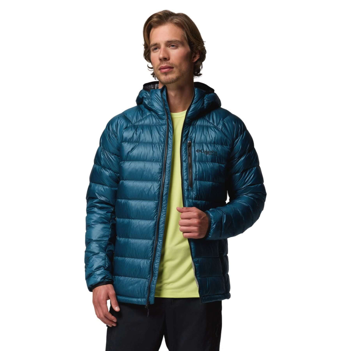 Columbia Men's Arctic Crest Down Hooded Jacket Nimbus Grey / Small-Nimbus Grey / Medium-Nimbus Grey / Large-Nimbus Grey / X-Large-Mountain Blue / Small - 53 Degrees North 