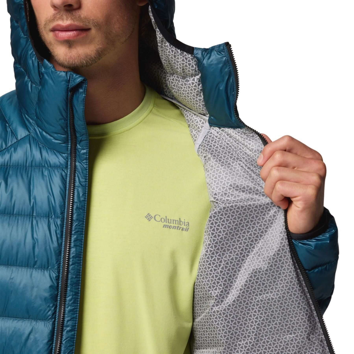 Columbia Men's Arctic Crest Down Hooded Jacket Nimbus Grey / Small-Nimbus Grey / Medium-Nimbus Grey / Large-Nimbus Grey / X-Large-Mountain Blue / Small - 53 Degrees North 