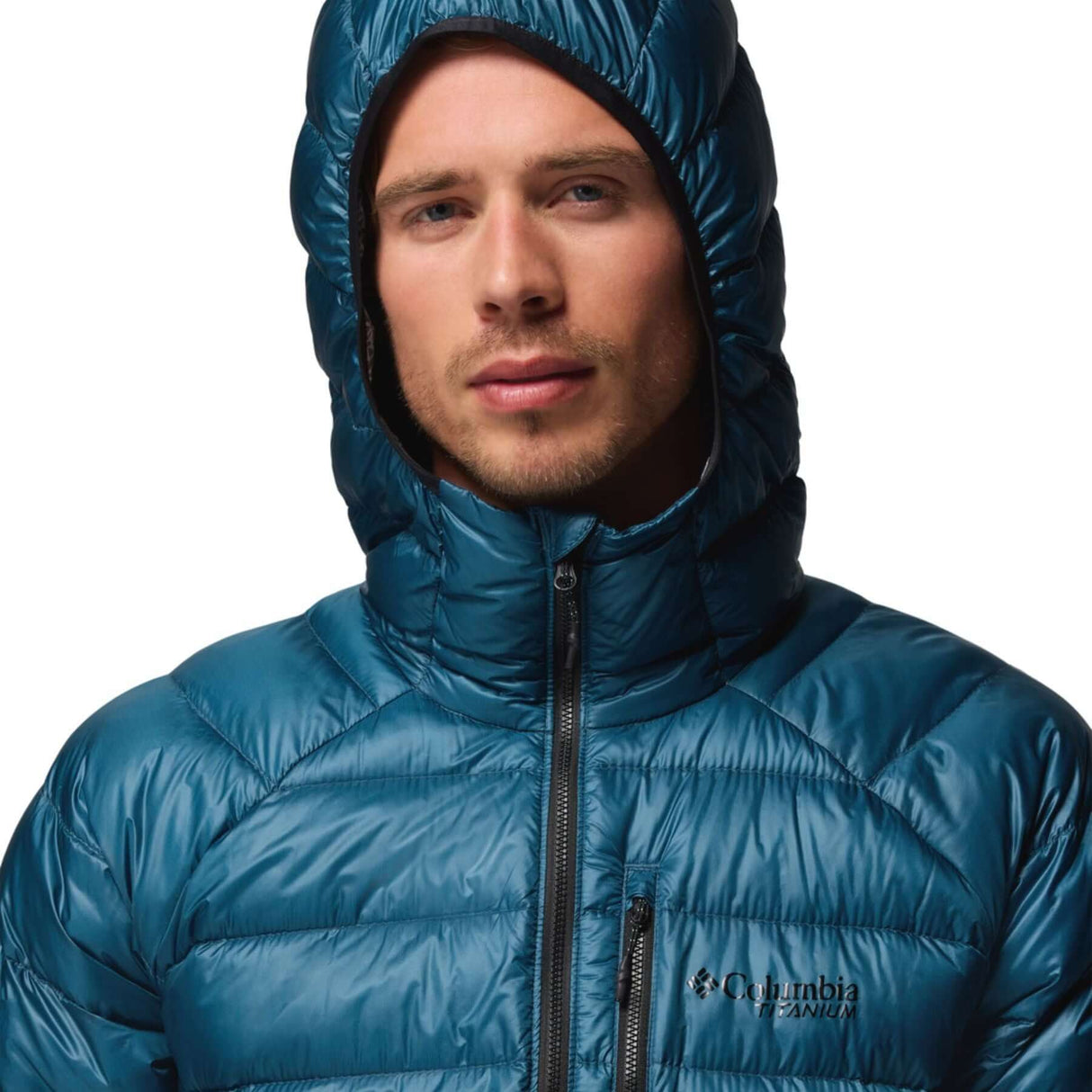 Columbia Men's Arctic Crest Down Hooded Jacket Nimbus Grey / Small-Nimbus Grey / Medium-Nimbus Grey / Large-Nimbus Grey / X-Large-Mountain Blue / Small - 53 Degrees North 