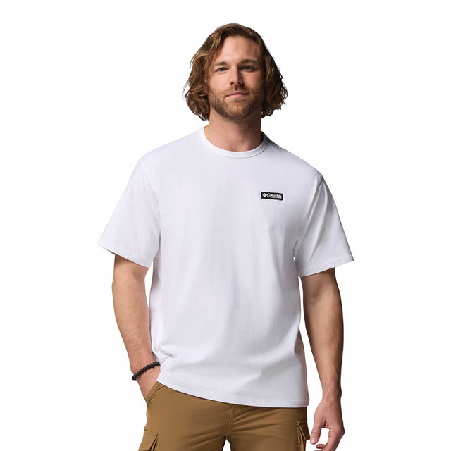 Columbia Men's CSC Heavyweight Back Graphic T-Shirt White/Photoreal CMYK / Small-White/Photoreal CMYK / Medium-White/Photoreal CMYK / Large-White/Photoreal CMYK / X-Large-White/Photoreal CMYK / XX-Large - 53 Degrees North 