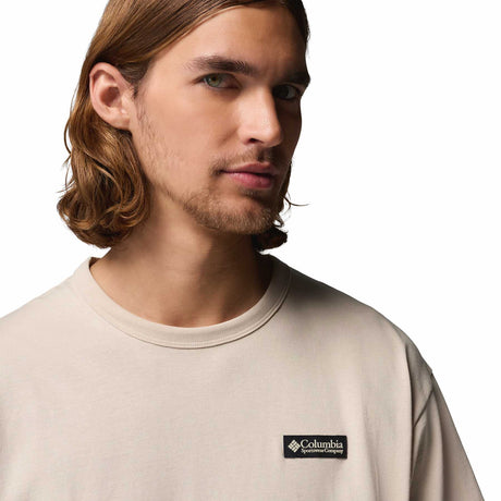 Columbia Men's CSC Heavyweight Iconic T-Shirt White/Repeated Peaks / Small-White/Repeated Peaks / Medium-White/Repeated Peaks / Large-White/Repeated Peaks / X-Large-White/Repeated Peaks / XX-Large - 53 Degrees North 