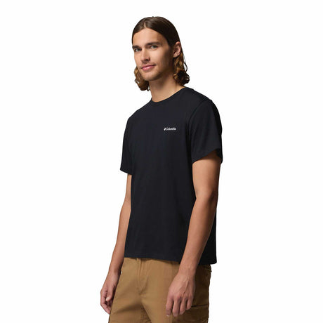 Columbia Men's CSC Logo Back T-Shirt Black/Boxy Brand / Small-Black/Boxy Brand / Medium-Black/Boxy Brand / Large-Black/Boxy Brand / X-Large-Black/Boxy Brand / XX-Large - 53 Degrees North 