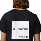 Columbia Men's CSC Logo Back T-Shirt Black/Boxy Brand / Small-Black/Boxy Brand / Medium-Black/Boxy Brand / Large-Black/Boxy Brand / X-Large-Black/Boxy Brand / XX-Large - 53 Degrees North 