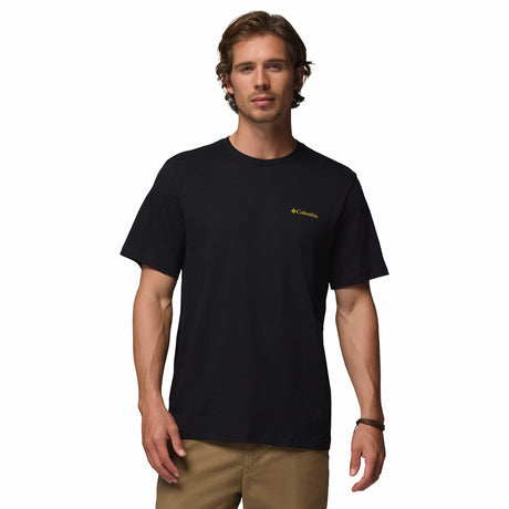 Columbia Men's CSC Logo Back T-Shirt Black/Boxy Brand / Small-Black/Boxy Brand / Medium-Black/Boxy Brand / Large-Black/Boxy Brand / X-Large-Black/Boxy Brand / XX-Large - 53 Degrees North 