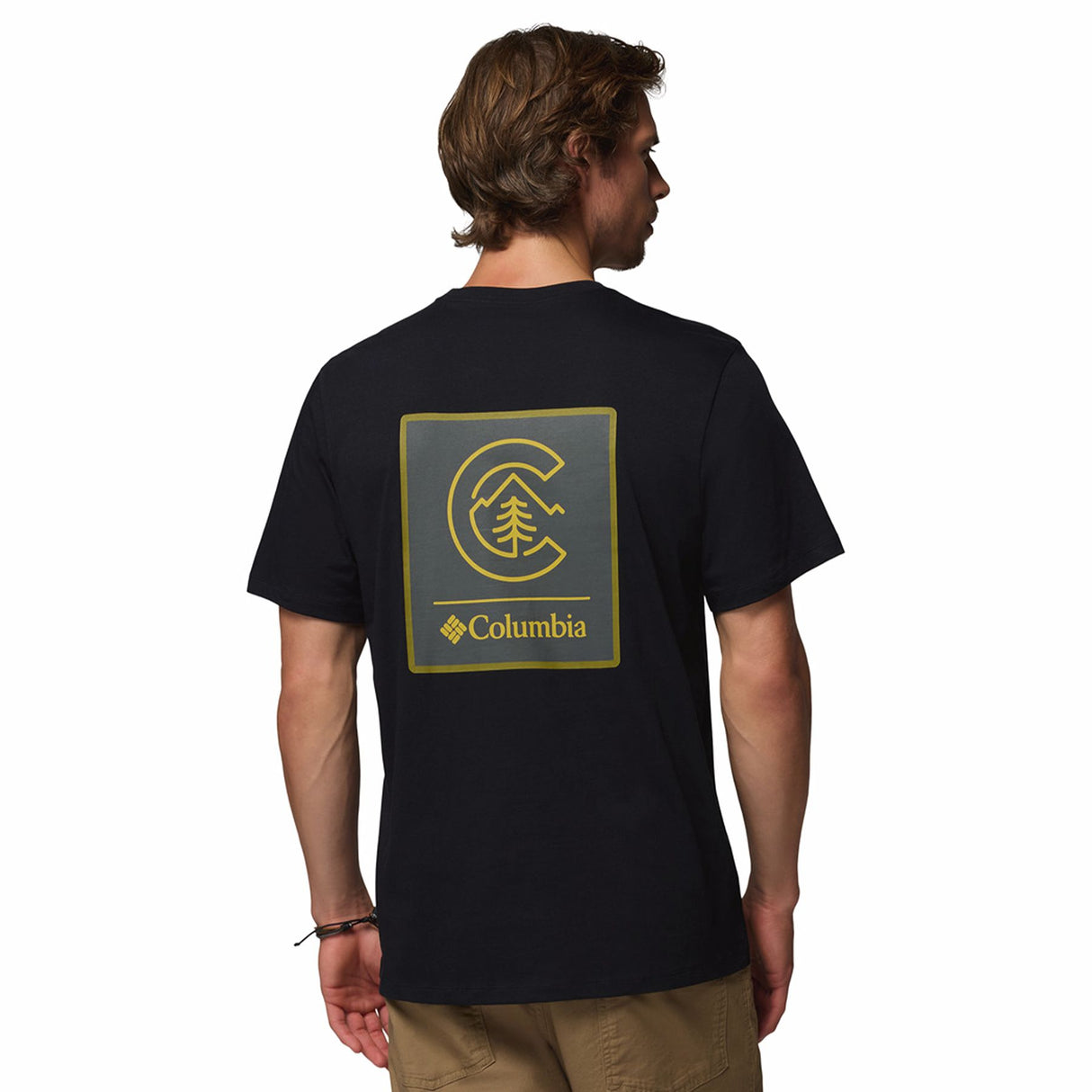 Columbia Men's CSC Logo Back T-Shirt Black/Boxy Brand / Small-Black/Boxy Brand / Medium-Black/Boxy Brand / Large-Black/Boxy Brand / X-Large-Black/Boxy Brand / XX-Large - 53 Degrees North 