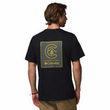 Columbia Men's CSC Logo Back T-Shirt Black/Boxy Brand / Small-Black/Boxy Brand / Medium-Black/Boxy Brand / Large-Black/Boxy Brand / X-Large-Black/Boxy Brand / XX-Large - 53 Degrees North 