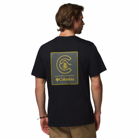 Columbia Men's CSC Logo Back T-Shirt Black/Boxy Brand / Small-Black/Boxy Brand / Medium-Black/Boxy Brand / Large-Black/Boxy Brand / X-Large-Black/Boxy Brand / XX-Large - 53 Degrees North 
