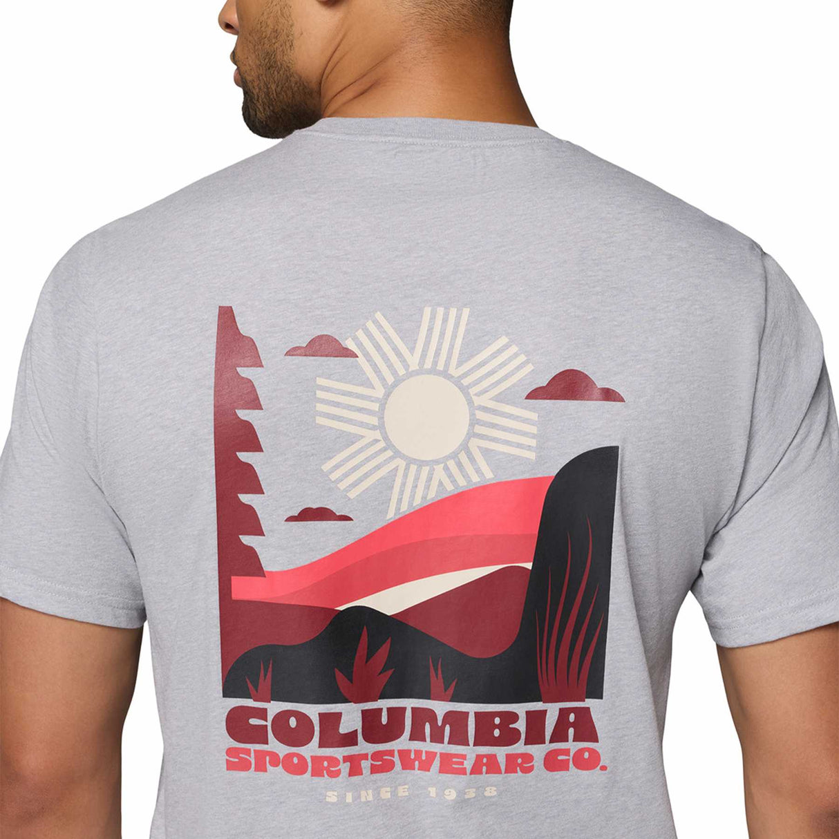 Columbia Men's CSC Outdoor Back Graphic T-Shirt Collegiate Navy/Sunscape / Small-Collegiate Navy/Sunscape / Medium-Collegiate Navy/Sunscape / Large-Collegiate Navy/Sunscape / X-Large-Collegiate Navy/Sunscape / XX-Large - 53 Degrees North 