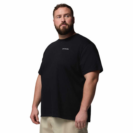 Columbia Men's CSC Outdoor Back Graphic T-Shirt Collegiate Navy/Sunscape / Small-Collegiate Navy/Sunscape / Medium-Collegiate Navy/Sunscape / Large-Collegiate Navy/Sunscape / X-Large-Collegiate Navy/Sunscape / XX-Large - 53 Degrees North 