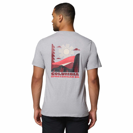 Columbia Men's CSC Outdoor Back Graphic T-Shirt Collegiate Navy/Sunscape / Small-Collegiate Navy/Sunscape / Medium-Collegiate Navy/Sunscape / Large-Collegiate Navy/Sunscape / X-Large-Collegiate Navy/Sunscape / XX-Large - 53 Degrees North 