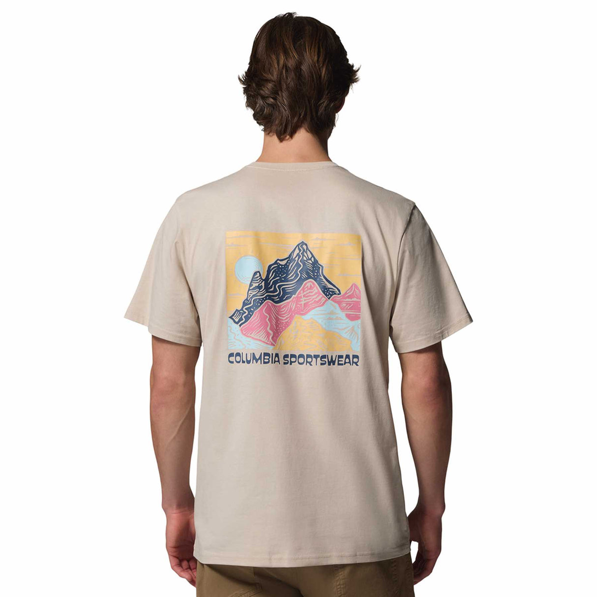 Columbia Men's CSC Outdoor Back Graphic T-Shirt Collegiate Navy/Sunscape / Small-Collegiate Navy/Sunscape / Medium-Collegiate Navy/Sunscape / Large-Collegiate Navy/Sunscape / X-Large-Collegiate Navy/Sunscape / XX-Large - 53 Degrees North 