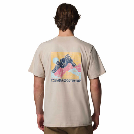 Columbia Men's CSC Outdoor Back Graphic T-Shirt Collegiate Navy/Sunscape / Small-Collegiate Navy/Sunscape / Medium-Collegiate Navy/Sunscape / Large-Collegiate Navy/Sunscape / X-Large-Collegiate Navy/Sunscape / XX-Large - 53 Degrees North 