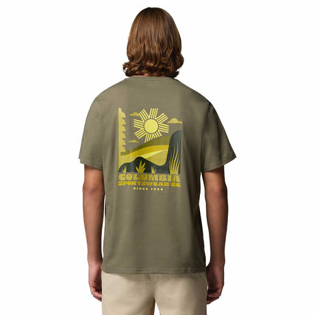 Columbia Men's CSC Outdoor Back Graphic T-Shirt Collegiate Navy/Sunscape / Small-Collegiate Navy/Sunscape / Medium-Collegiate Navy/Sunscape / Large-Collegiate Navy/Sunscape / X-Large-Collegiate Navy/Sunscape / XX-Large - 53 Degrees North 