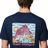 Columbia Men's CSC Outdoor Back Graphic T-Shirt Collegiate Navy/Sunscape / Small-Collegiate Navy/Sunscape / Medium-Collegiate Navy/Sunscape / Large-Collegiate Navy/Sunscape / X-Large-Collegiate Navy/Sunscape / XX-Large - 53 Degrees North 