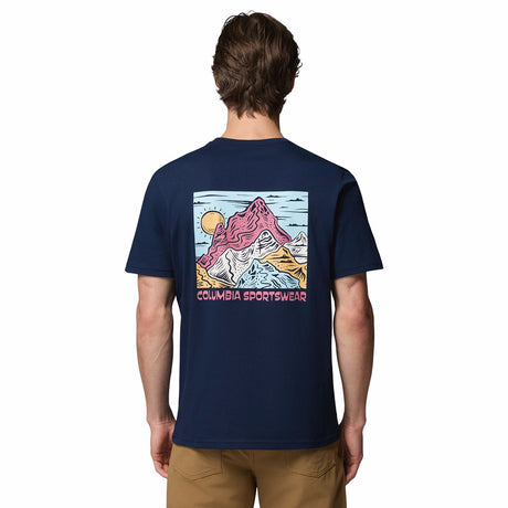 Columbia Men's CSC Outdoor Back Graphic T-Shirt Collegiate Navy/Sunscape / Small-Collegiate Navy/Sunscape / Medium-Collegiate Navy/Sunscape / Large-Collegiate Navy/Sunscape / X-Large-Collegiate Navy/Sunscape / XX-Large - 53 Degrees North 