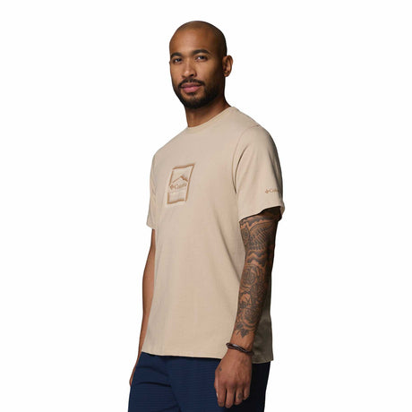 Columbia Men's CSC Seasonal Graphic Tee Collegiate Navy/Hex Woodblock Badge / Small - 53 Degrees North