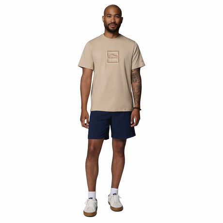Columbia Men's CSC Seasonal Graphic Tee Collegiate Navy/Hex Woodblock Badge / Small - 53 Degrees North