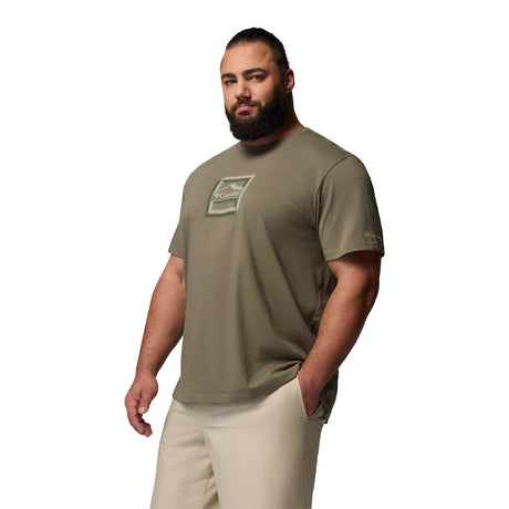 Columbia Men's CSC Seasonal Graphic Tee Stone Green/Illuminated Brand / Small - 53 Degrees North