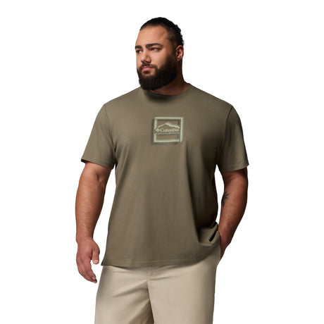 Columbia Men's CSC Seasonal Graphic Tee Collegiate Navy/Hex Woodblock Badge / Small - 53 Degrees North