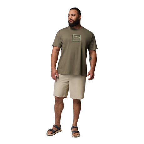 Columbia Men's CSC Seasonal Graphic Tee Collegiate Navy/Hex Woodblock Badge / Small - 53 Degrees North