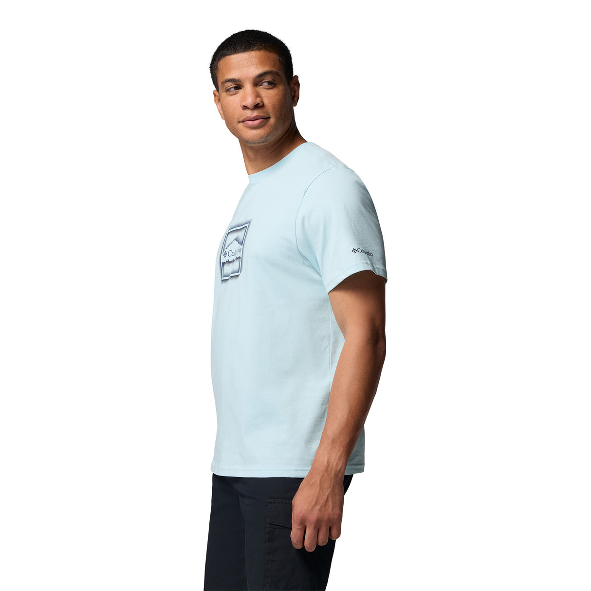 Columbia Men's CSC Seasonal Graphic Tee Collegiate Navy/Hex Woodblock Badge / Small - 53 Degrees North