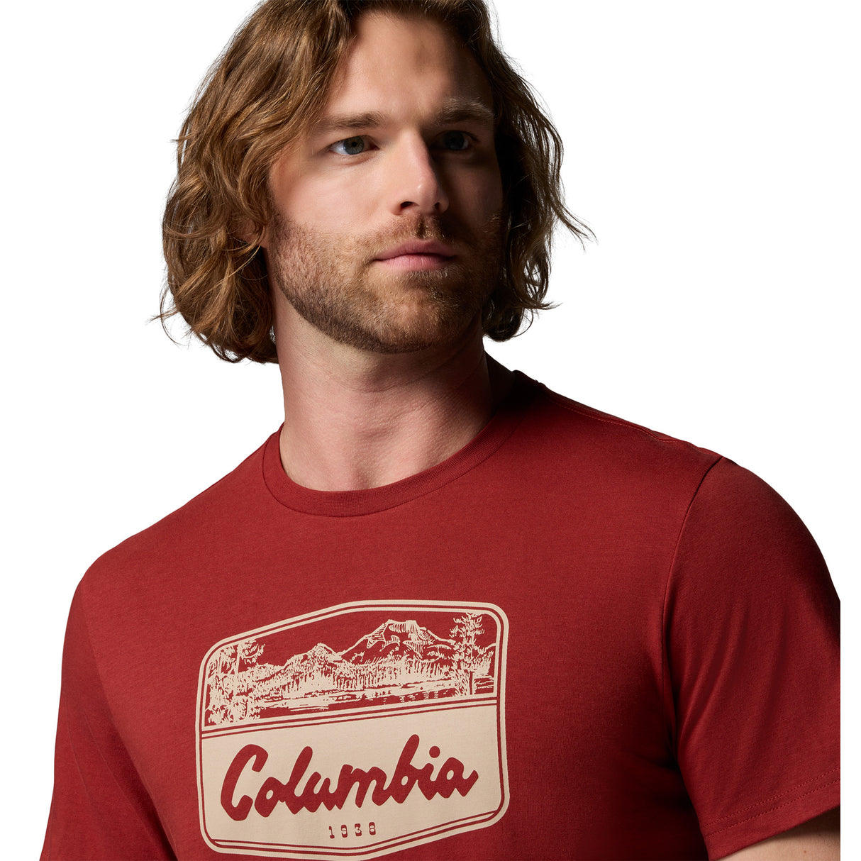 Columbia Men's CSC Seasonal Graphic Tee Collegiate Navy/Hex Woodblock Badge / Small - 53 Degrees North