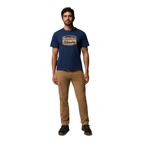 Columbia Men's CSC Seasonal Graphic Tee Collegiate Navy/Hex Woodblock Badge / Small - 53 Degrees North
