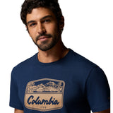 Columbia Men's CSC Seasonal Graphic Tee Collegiate Navy/Hex Woodblock Badge / Small - 53 Degrees North