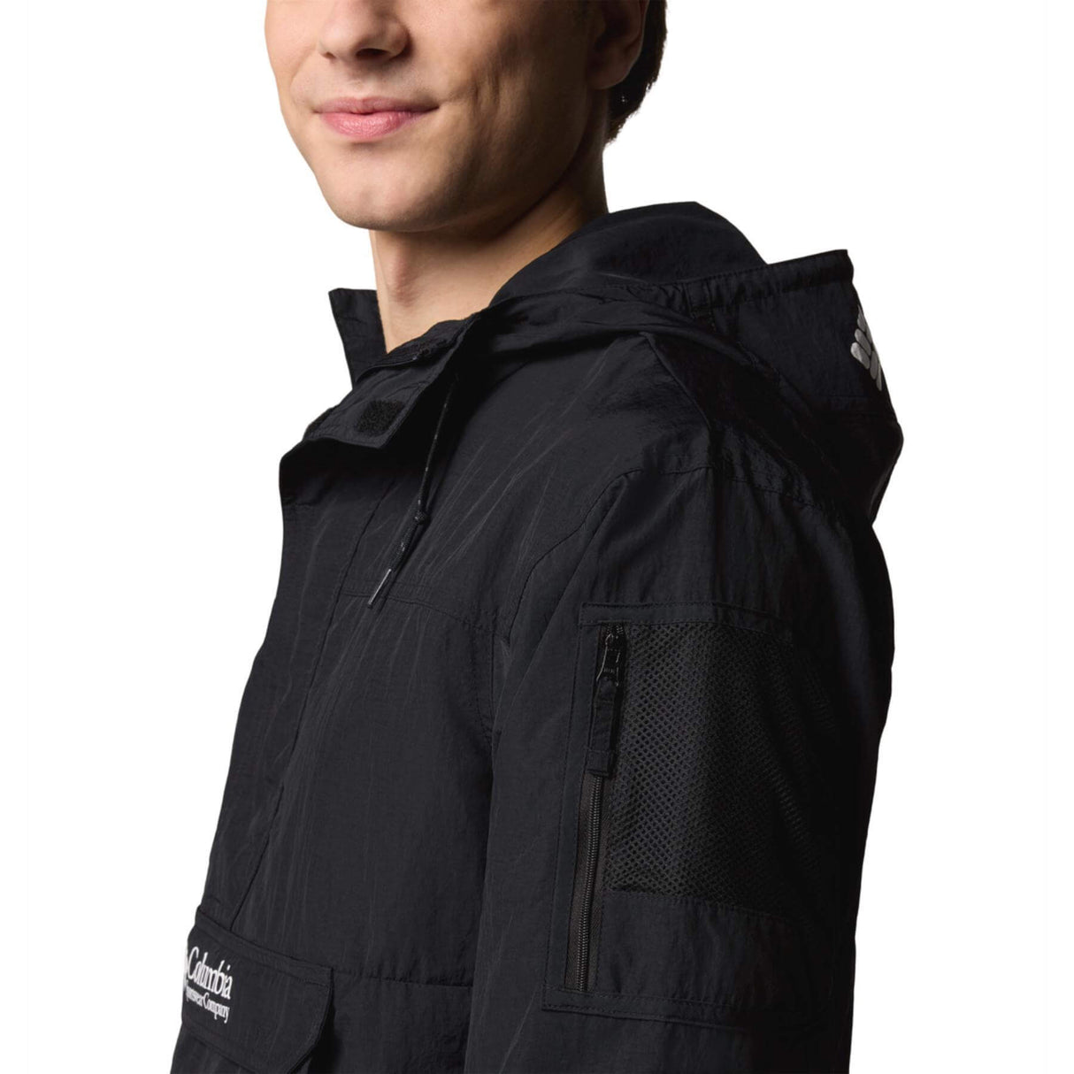 Columbia Men's Challenger Windbreaker Anorak River Blue/Dark Stone/Black / Small-River Blue/Dark Stone/Black / Medium-River Blue/Dark Stone/Black / Large-River Blue/Dark Stone/Black / X-Large-River Blue/Dark Stone/Black / XX-Large - 53 Degrees North 