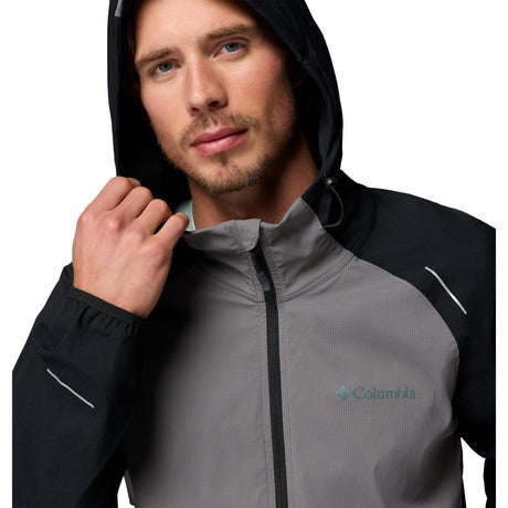 Columbia Men's Columbia Tech II Wind Jacket Black/Columbia Grey / Small-Black/Columbia Grey / Medium-Black/Columbia Grey / Large-Black/Columbia Grey / X-Large-Black/Columbia Grey / XX-Large - 53 Degrees North 