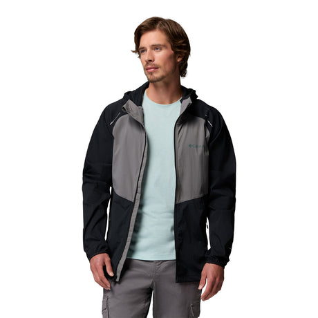Columbia Men's Columbia Tech II Wind Jacket Black/Columbia Grey / Small-Black/Columbia Grey / Medium-Black/Columbia Grey / Large-Black/Columbia Grey / X-Large-Black/Columbia Grey / XX-Large - 53 Degrees North 