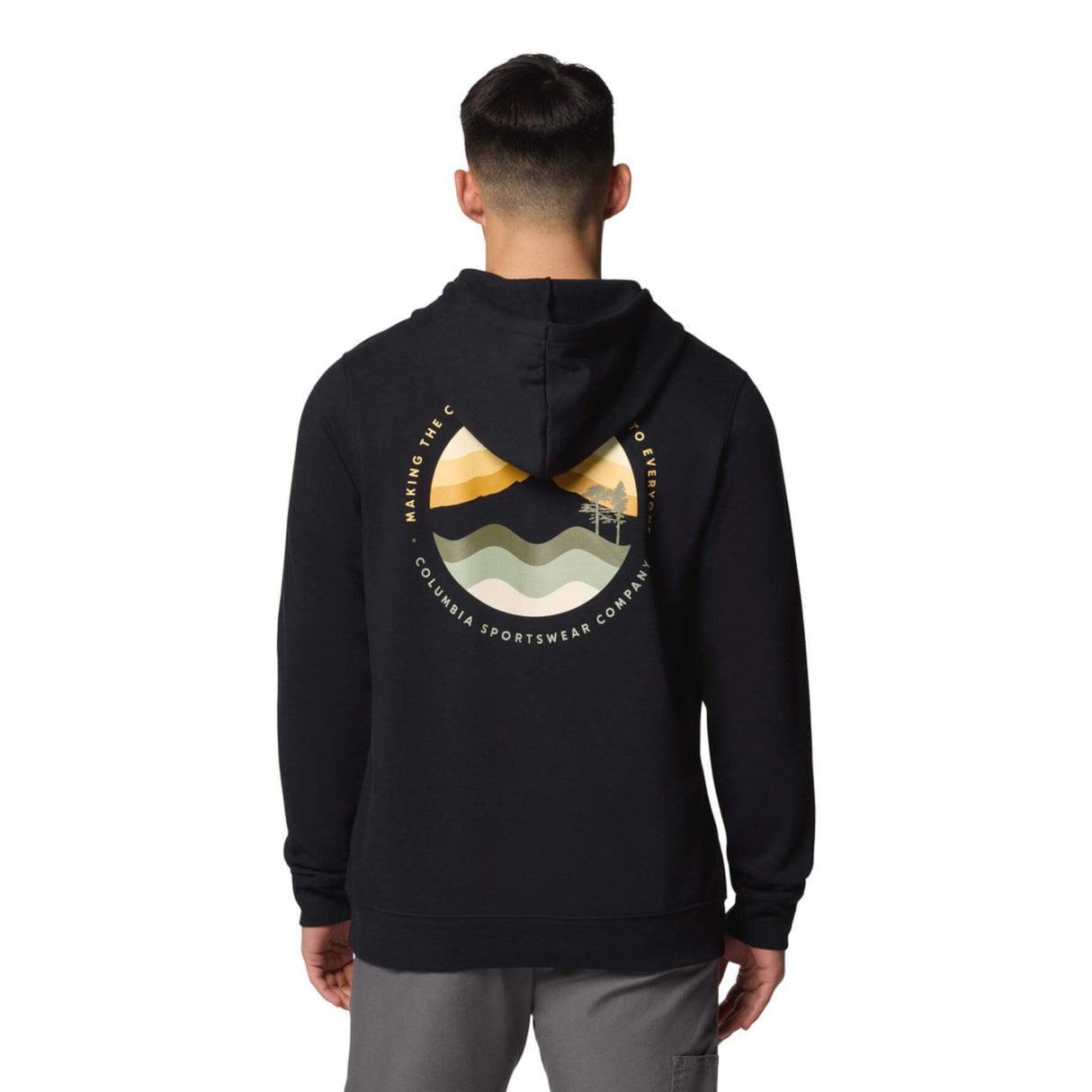 Columbia Men's Columbia Trek Graphic Hoodie Black/Circular Linescape / Small-Black/Circular Linescape / Medium-Black/Circular Linescape / Large-Black/Circular Linescape / X-Large-Black/Circular Linescape / XX-Large - 53 Degrees North 