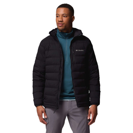Columbia Men's Drift Peak Stretch Down Hooded Jacket Black / Small-Black / Medium-Black / Large-Black / X-Large-Black / XX-Large - 53 Degrees North 