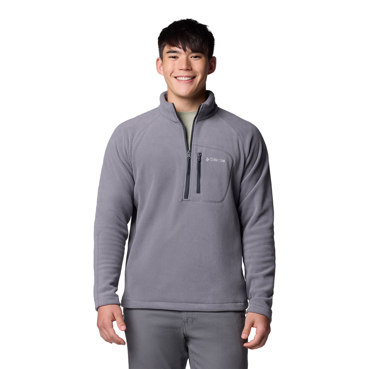 Columbia Men's Fast Trek III Half Zip Fleece City Grey/Shark / Small - 53 Degrees North