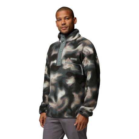 Columbia Men's Helvetia II Printed Half Snap Fleece Sedona Sage Dyeflow / Small - 53 Degrees North