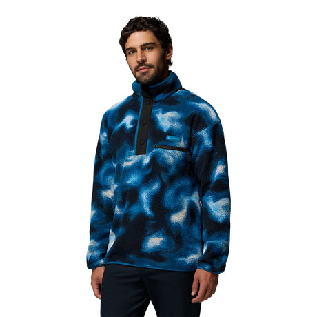 Columbia Men's Helvetia II Printed Half Snap Fleece Phoenix Blue Dyeflow / Small - 53 Degrees North