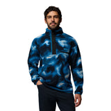 Columbia Men's Helvetia II Printed Half Snap Fleece Phoenix Blue Dyeflow / Small - 53 Degrees North