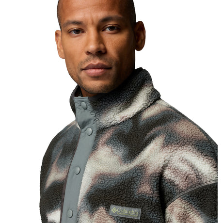 Columbia Men's Helvetia II Printed Half Snap Fleece Phoenix Blue Dyeflow / Small - 53 Degrees North