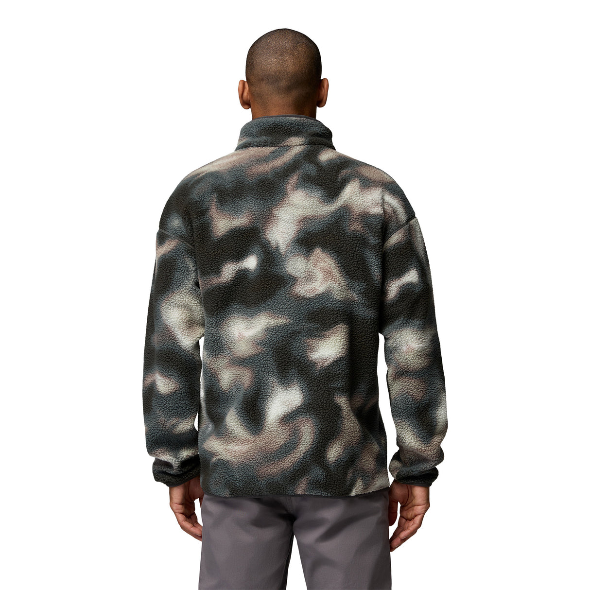 Columbia Men's Helvetia II Printed Half Snap Fleece Phoenix Blue Dyeflow / Small - 53 Degrees North