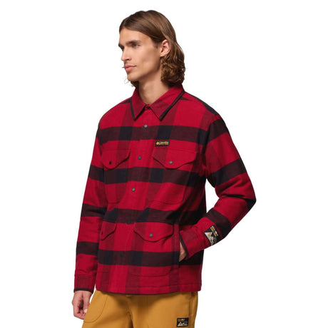 Columbia Men's High Cascades Shirt Jacket Red Dahlia Tims Buffalo Plaid / X-Small-Red Dahlia Tims Buffalo Plaid / Small-Red Dahlia Tims Buffalo Plaid / Medium-Red Dahlia Tims Buffalo Plaid / Large-Red Dahlia Tims Buffalo Plaid / X-Large - 53 Degrees North 