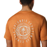 Columbia Men's Kwick Hike Technical Graphic T-Shirt Tuscan Heather/Planet Watch / Small - 53 Degrees North